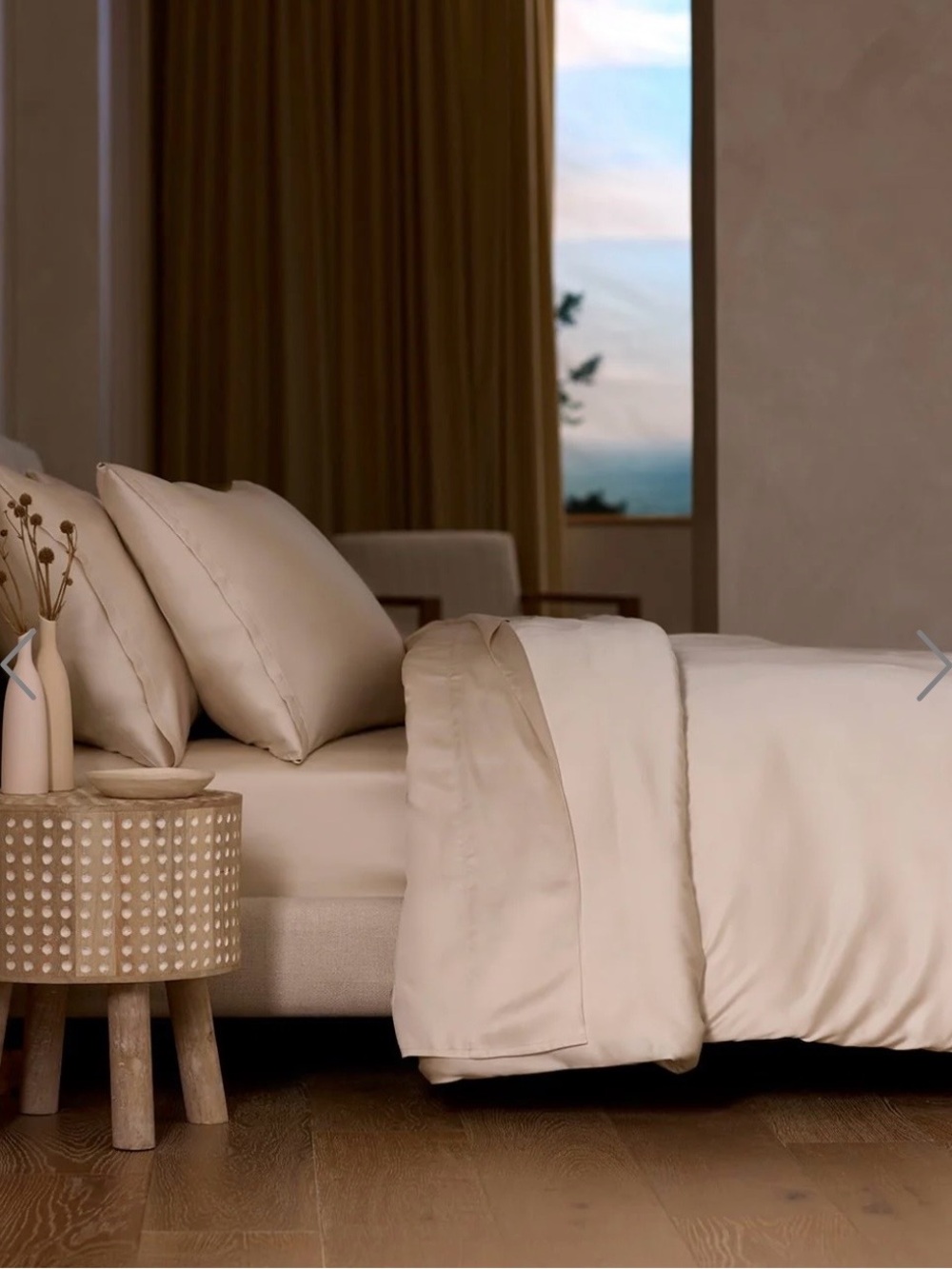 Cozy Earth Bamboo Duvet Cover Queen/Full Creme MSRP $288 NWT!